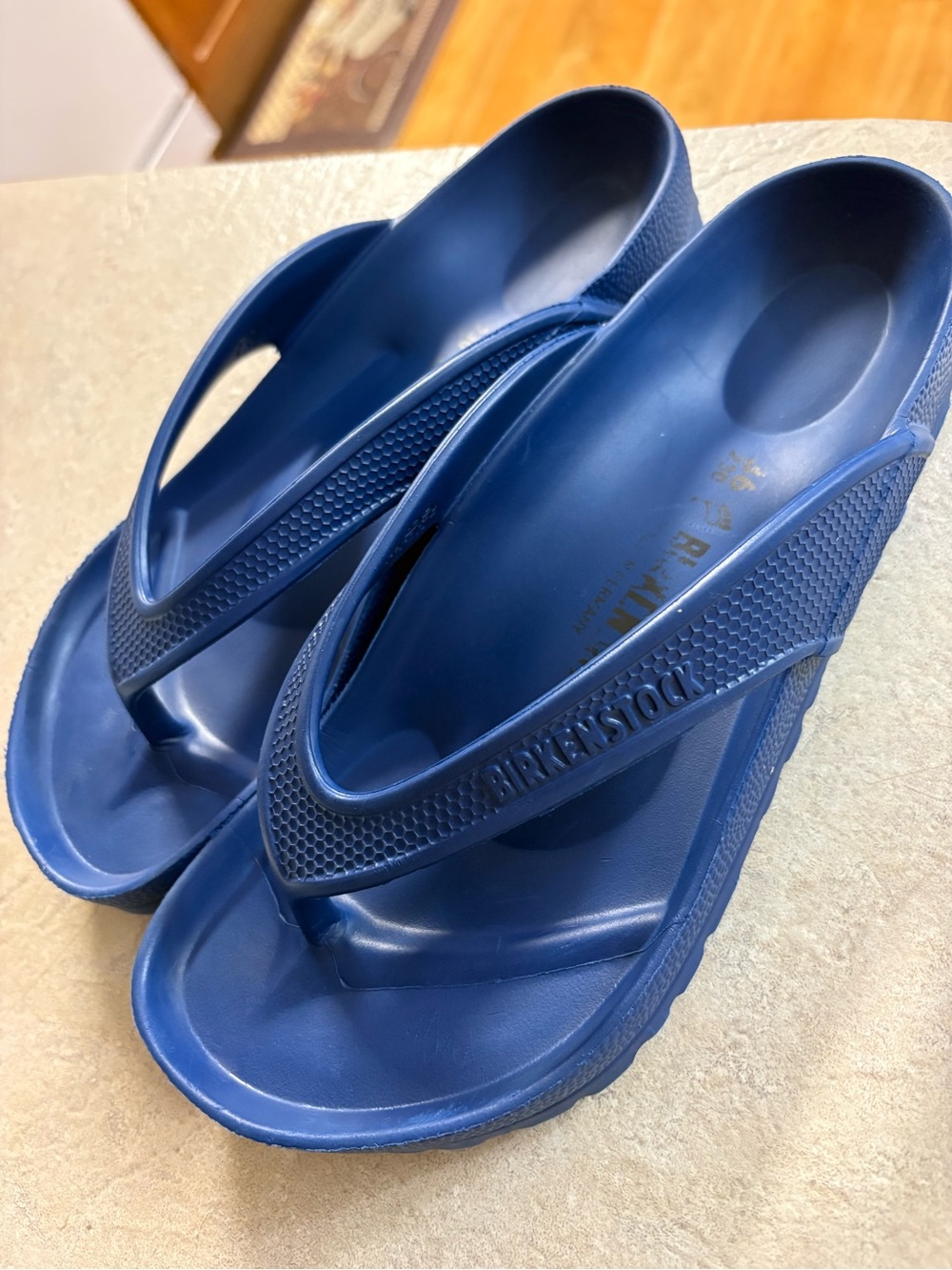 Birkenstock Navy Blue EVA Thong Sandals